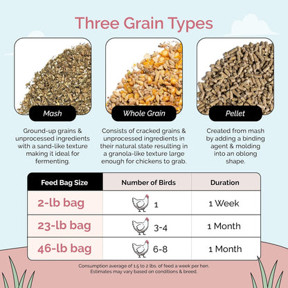 Organic Chicken Feed – Layer Mash, Non-GMO, USA Grown, 16% Protein, Corn-Free, Soy-Free