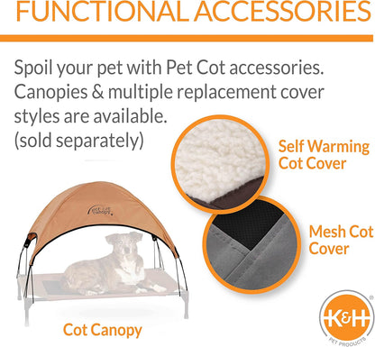 K&H Pet Products Outdoor Elevated Dog Cot, Breathable Cooling Elevated Cot Hammock Pet Bed for