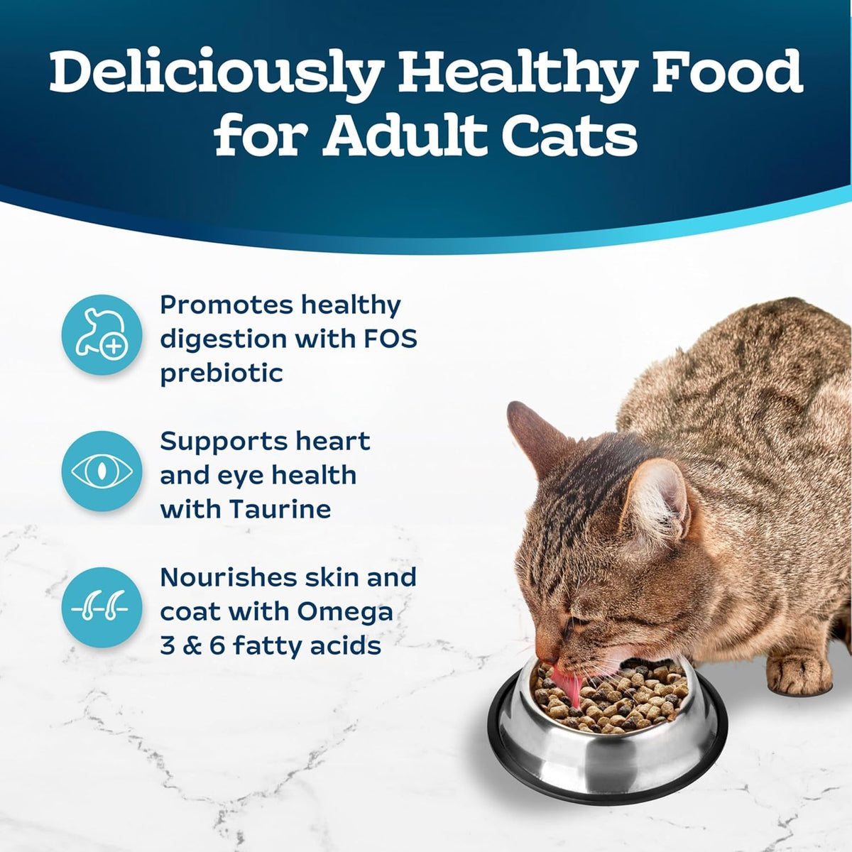 Blue Buffalo Tastefuls Natural Dry Food for Adult Cats, Sensitive Stomach, Chicken & Brown Rice