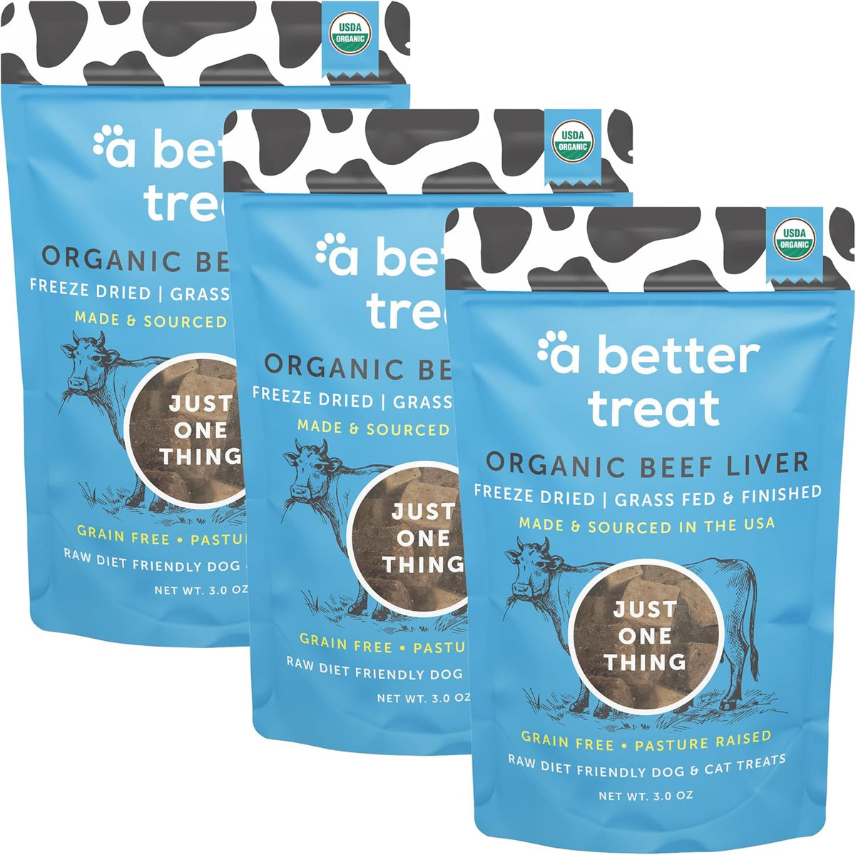 A Better Treat – Organic, Freeze Dried, Single Ingredient, 100% Grass Fed & Finished, Pasture