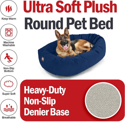 Majestic Pet 52 Inch Suede Shredded Memory Foam Mix Calming Extra Large Dog Bed Washable 52 x 35 x