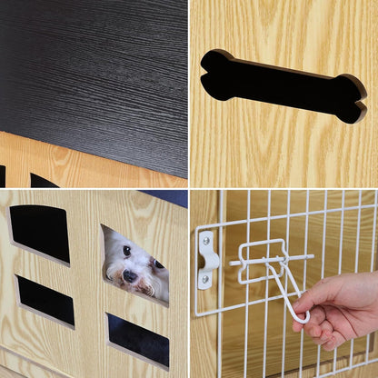 Dog House Indoor for Small Dogs or Cats, Cozy Wooden Design, Small Indoor Bed House, with Air Vents