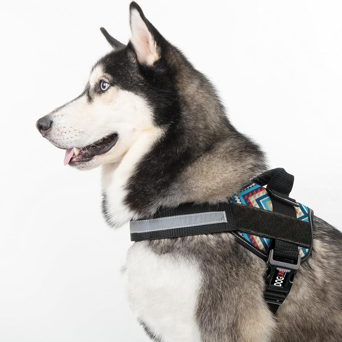 Dogline Dog Harness, Reflective No-Pull Adjustable Vest with Handle for Walking, Training
