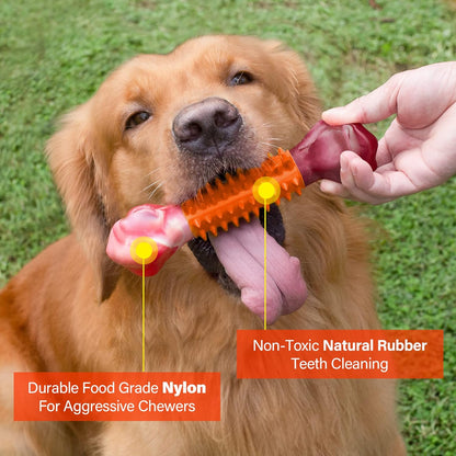 Apasiri Dog Toys for Aggressive Chewers Large Breed 2-Pack: Heavy Duty Chew Toys for Medium Dogs