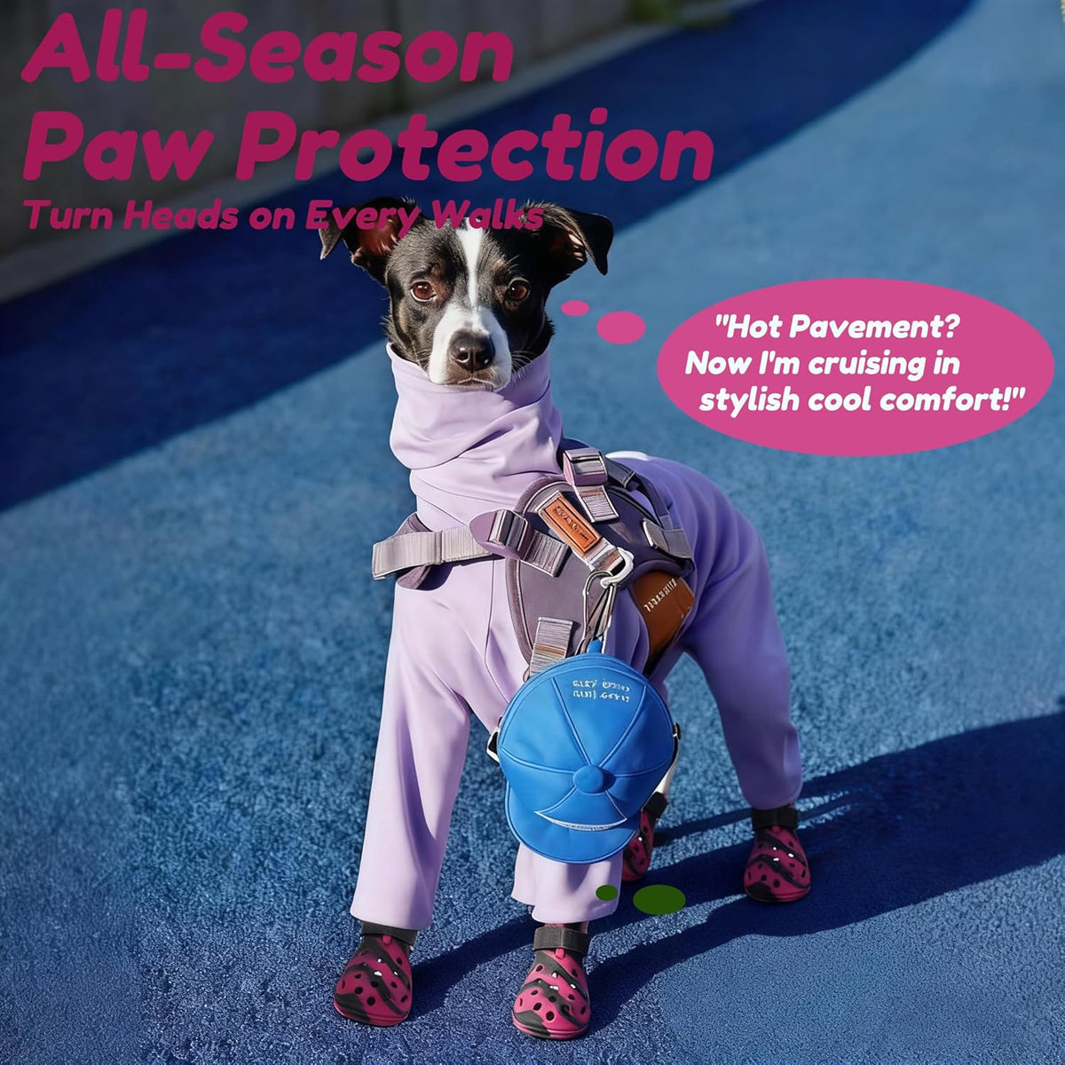 Dog Shoes for Hot Pavement and Snow, Silicone Dog Booties for Small Medium Large Dogs, Waterproof