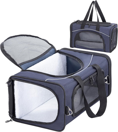 Petsfit Airline Approved Pet Carrier for Small Dogs & Cats, 19x9x12 TSA Approved Carrier, with