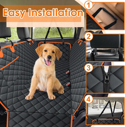 Dog Car Seat Cover, Durable Waterproof Scratch Proof Nonslip Dog Hammock, Back Seat Covers with