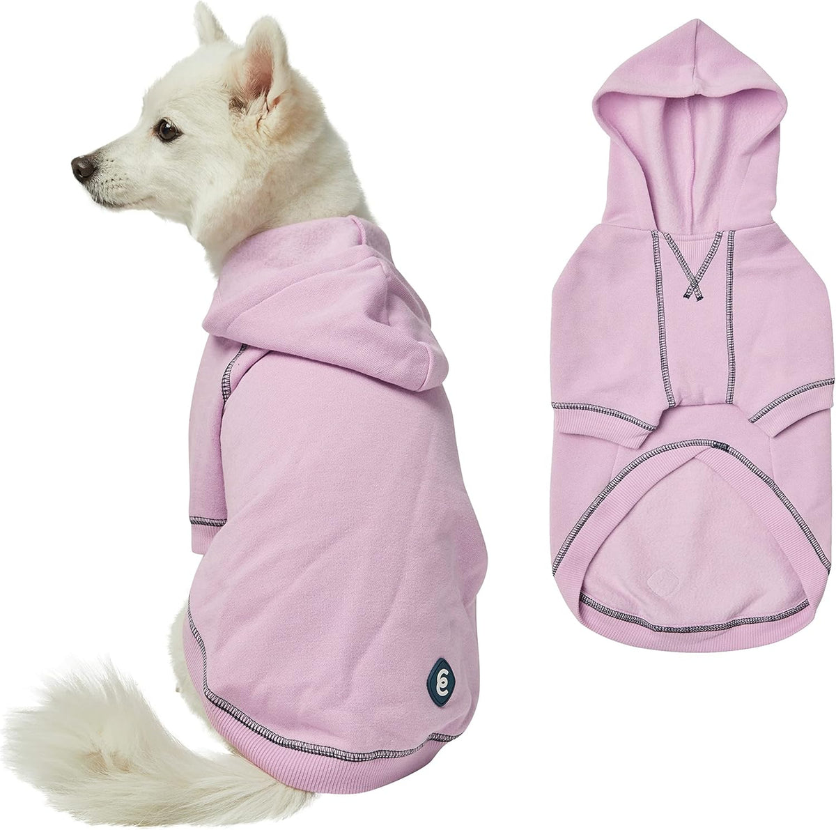 Blueberry Pet Essentials Soft & Comfy Better Basic Cotton Blend Dog Hoodie Sweatshirt in Pink