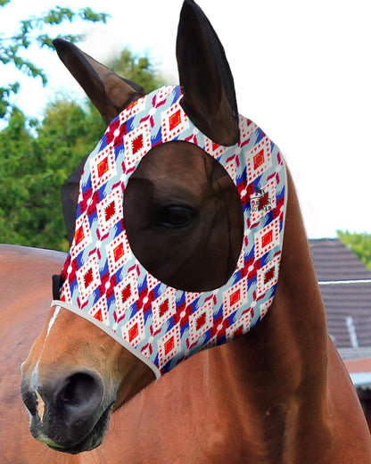 Harrison Howard Super Comfort Stretchy Fly Mask Large Eye Space with UV Protection Soft on Skin