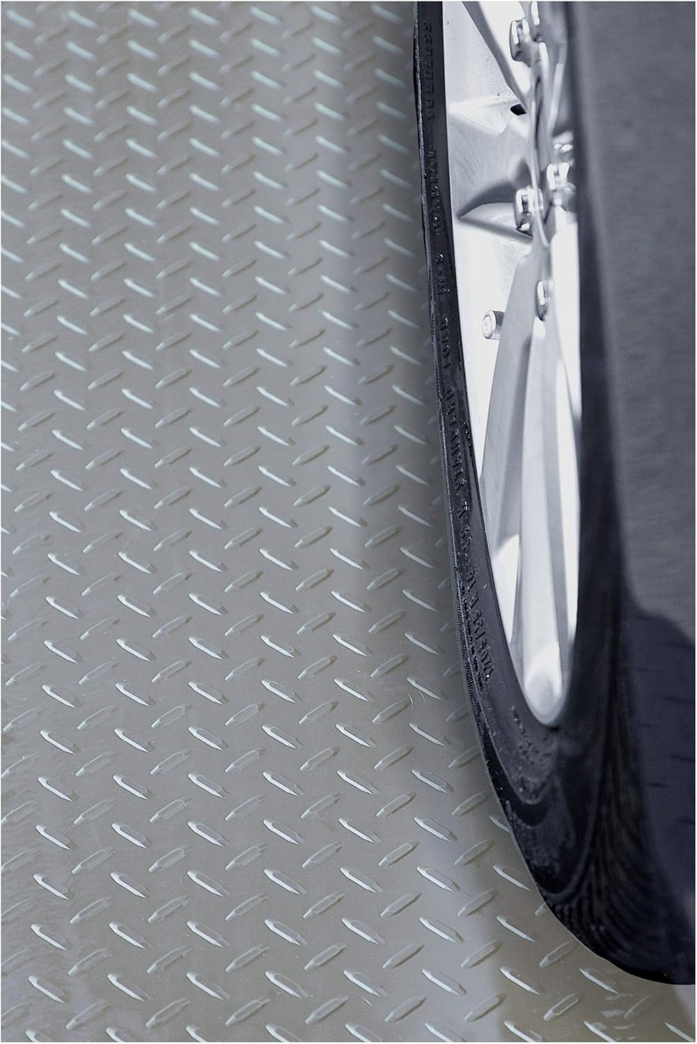 RESILIA Heavy Duty Garage Floor Runner & Protector Mat - Slip Resistant Diamond Plate PVC Mats