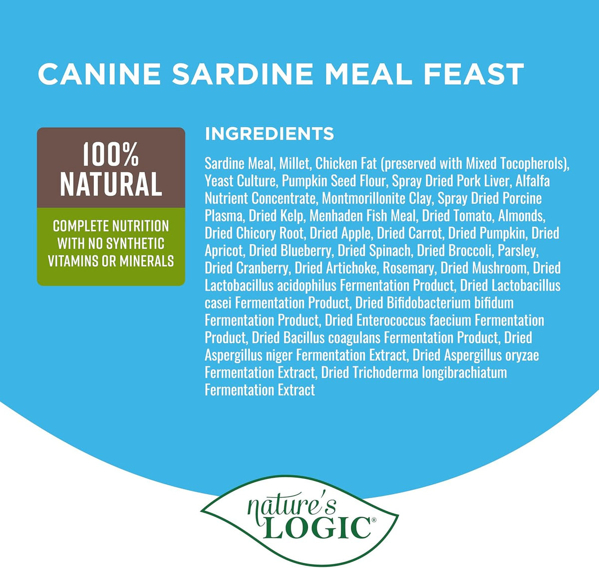 Nature's Logic Dry Dog Food - 100% Natural - No Synthetics - For All Ages, Sizes, Breeds - Free