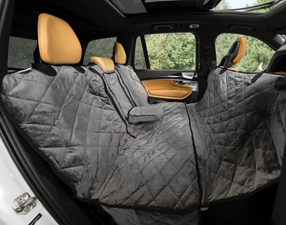 Plush Paws Products Velvet Convertible Rear Seat Cover | Durable Diamond Stitching | Washable &