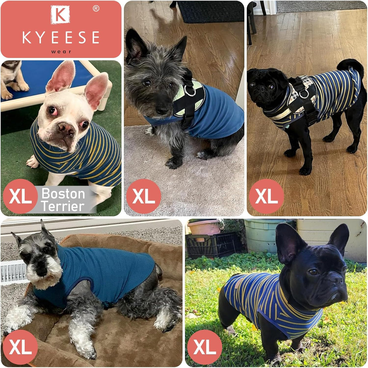 KYEESE 2Pack Dog Sweater Pullover Dog Sweaters for Small Dogs Male Warm Pet Coats Stretchy