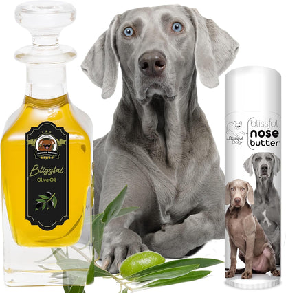 The Blissful Dog Weimaraner Nose Butter for Dry, Cracked Skin, Lick-Safe Dog Nose Balm with