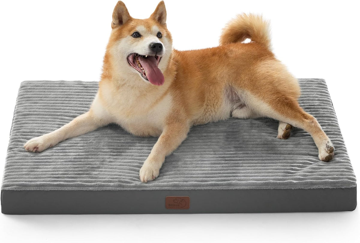 Bedsure Dog Beds Large Sized Dog- Orthopedic Pet Beds with Removable Machine Washable Cover, Egg