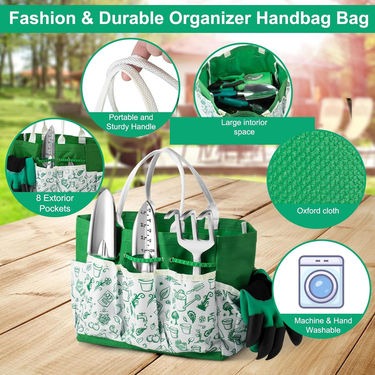 Garden Tool Set for Women, 12pcs Heavy Duty Gardening Tools, Cute Gardening Supplies Gifts for