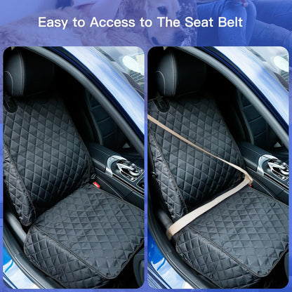 PETICON Front Seat Cover 2 Pack, Full Protection Dog Car Seat Cover with Side Flaps, Nonslip
