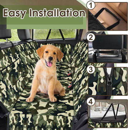 Dog Car Seat Cover, Durable Waterproof Scratch Proof Nonslip Dog Hammock, Pet Back Seat Covers with
