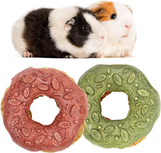 TEEWY 3PCS Guinea Pig Toys, Prevent Teeth Overgrowth, Natural Vegetables and Timothy Grass, Hamster