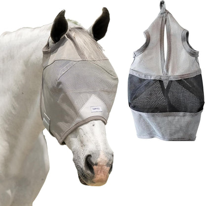 Plus-Size Horse Mask Without Ears | 95% UV Eye Protection | Built-in Visor | Breathable