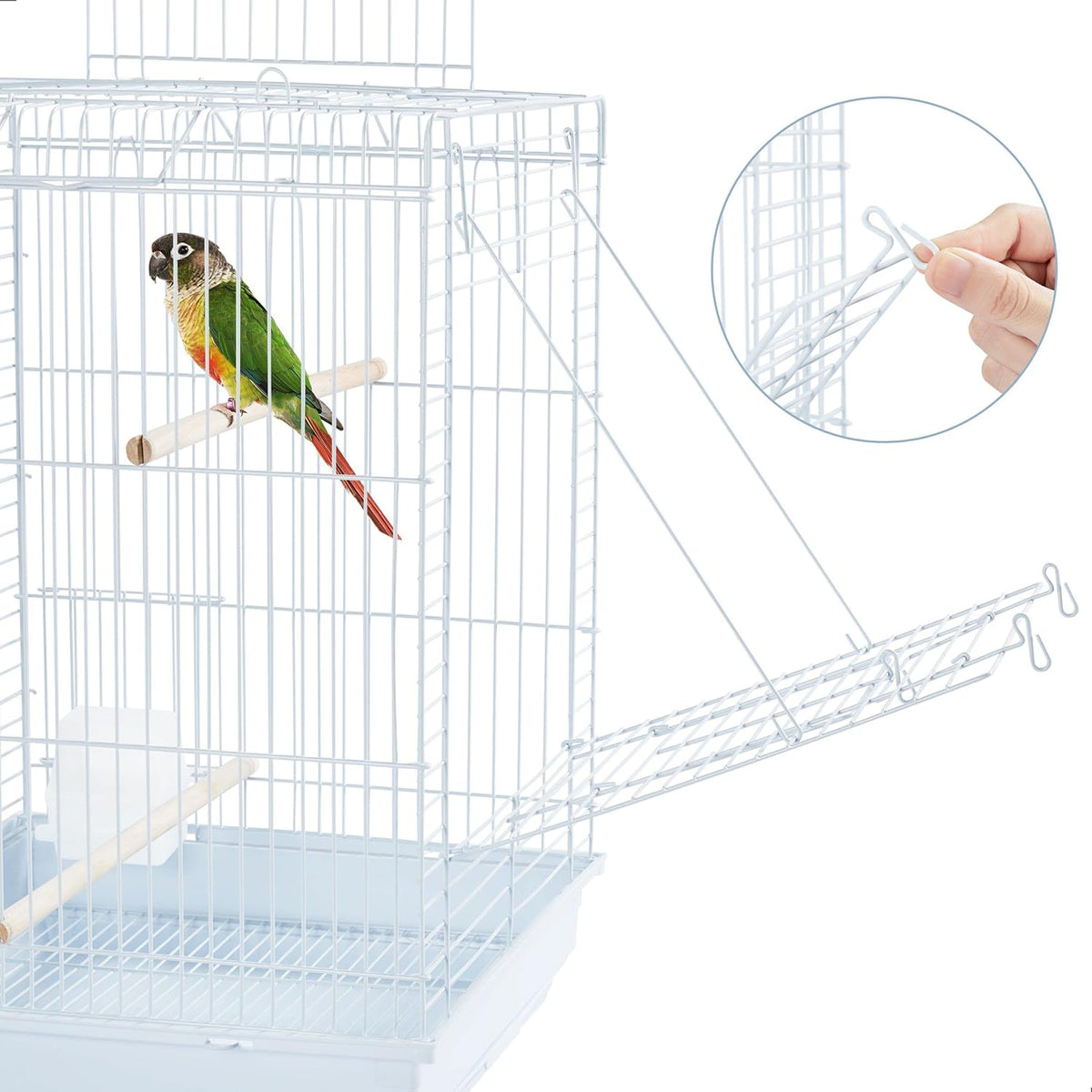 Yaheetech Open Play Top Travel Bird Cage for Conure Sun Parakeet Green Cheek Conure Lovebird Budgie
