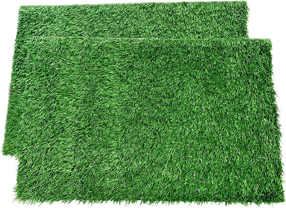 LOOBANI Dog Grass Pee Pads, 2 Pack Artificial Grass Pads for Potty Tray, Fake Grass for Dogs to Pee
