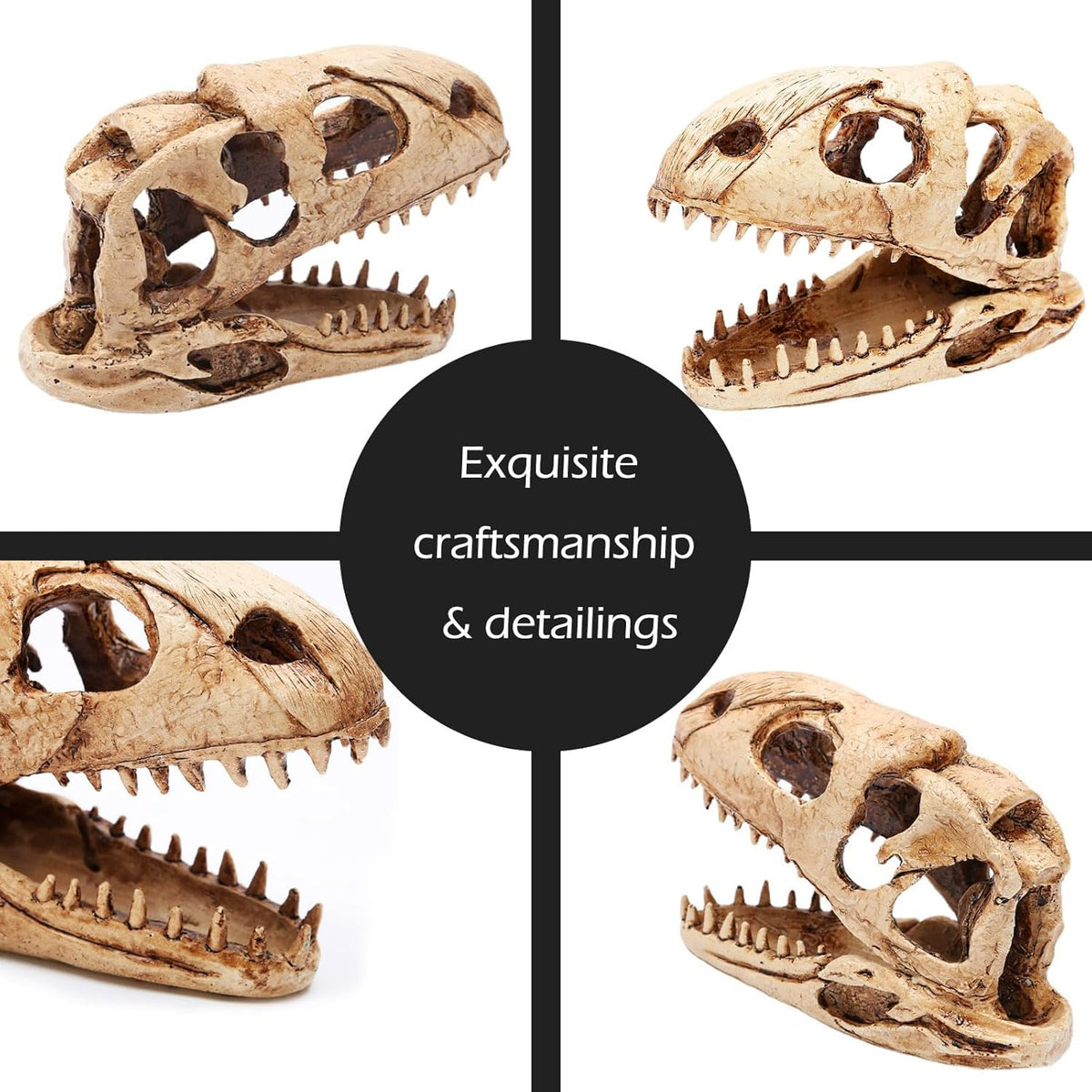 Dinosaur Animal Skull Aquarium Large Décor Cave Decorations Fish Hideout Tank Betta Tarantula