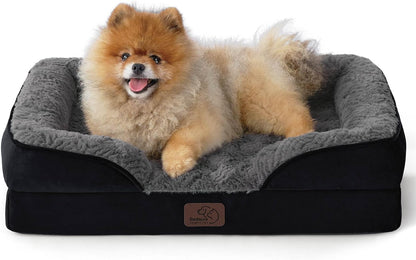 Bedsure Orthopedic Dog Beds for Small Dogs - Washable Small Dog Cat Bed Waterproof, Comfort Pet