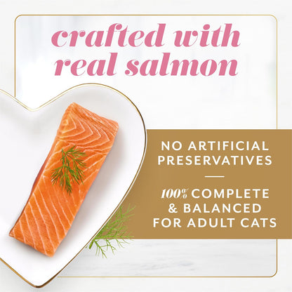 Fancy Feast Gems Pate Cat Food Mousse With Salmon and a Halo of Savory Gravy Cat Food - (Pack of 8)