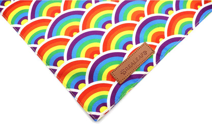 Realeaf Pride Dog Bandanas 2 Pack, LGBT LGBT+ Rainbow Scarves Bibs for Dogs, Premium Durable