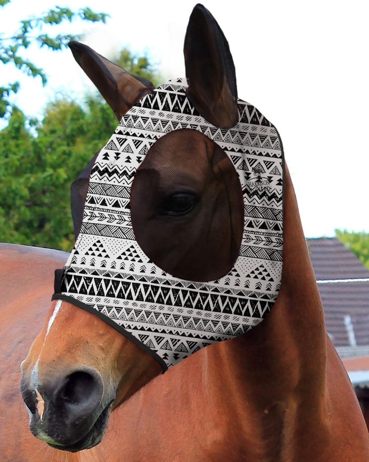 Harrison Howard Super Comfort Stretchy Fitting Horse Fly Mask with UV Protection Soft on Skin with