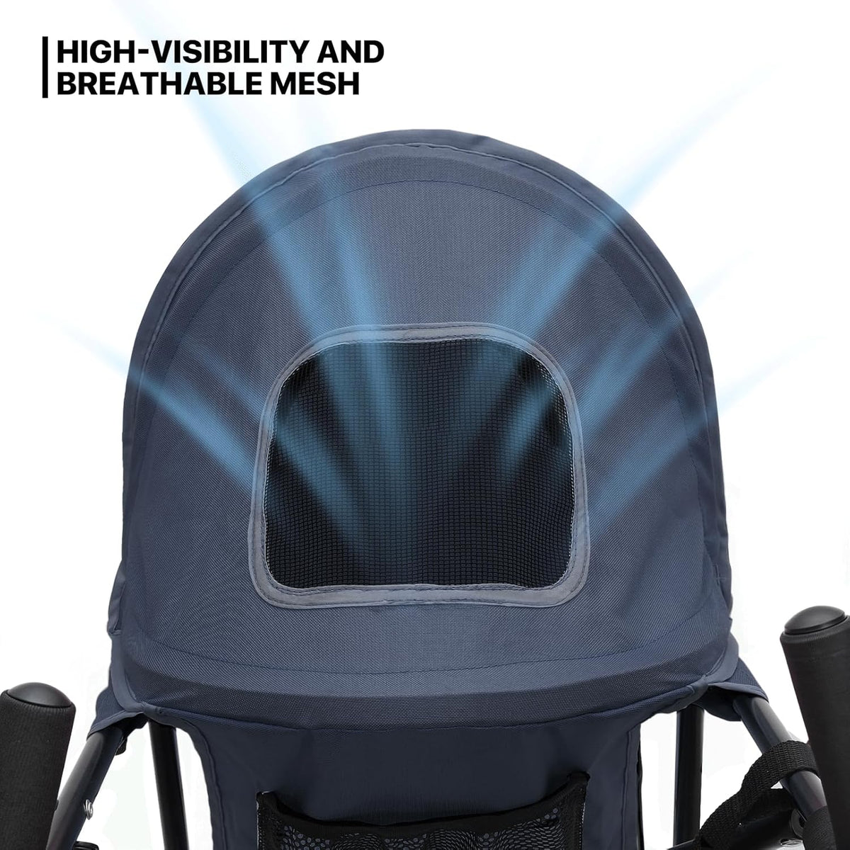 MoNiBloom 4 Wheels Pet Stroller, Easy-Fold Puppy Cage Jogger Stroller with Sun Cover, Pad and Rear