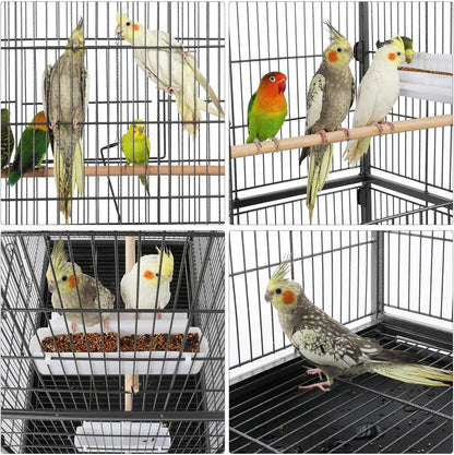 Yaheetech 60.5inch Extra Large Bird Cage Metal Parrot Cage Flight Cage for Cockatiels African Grey