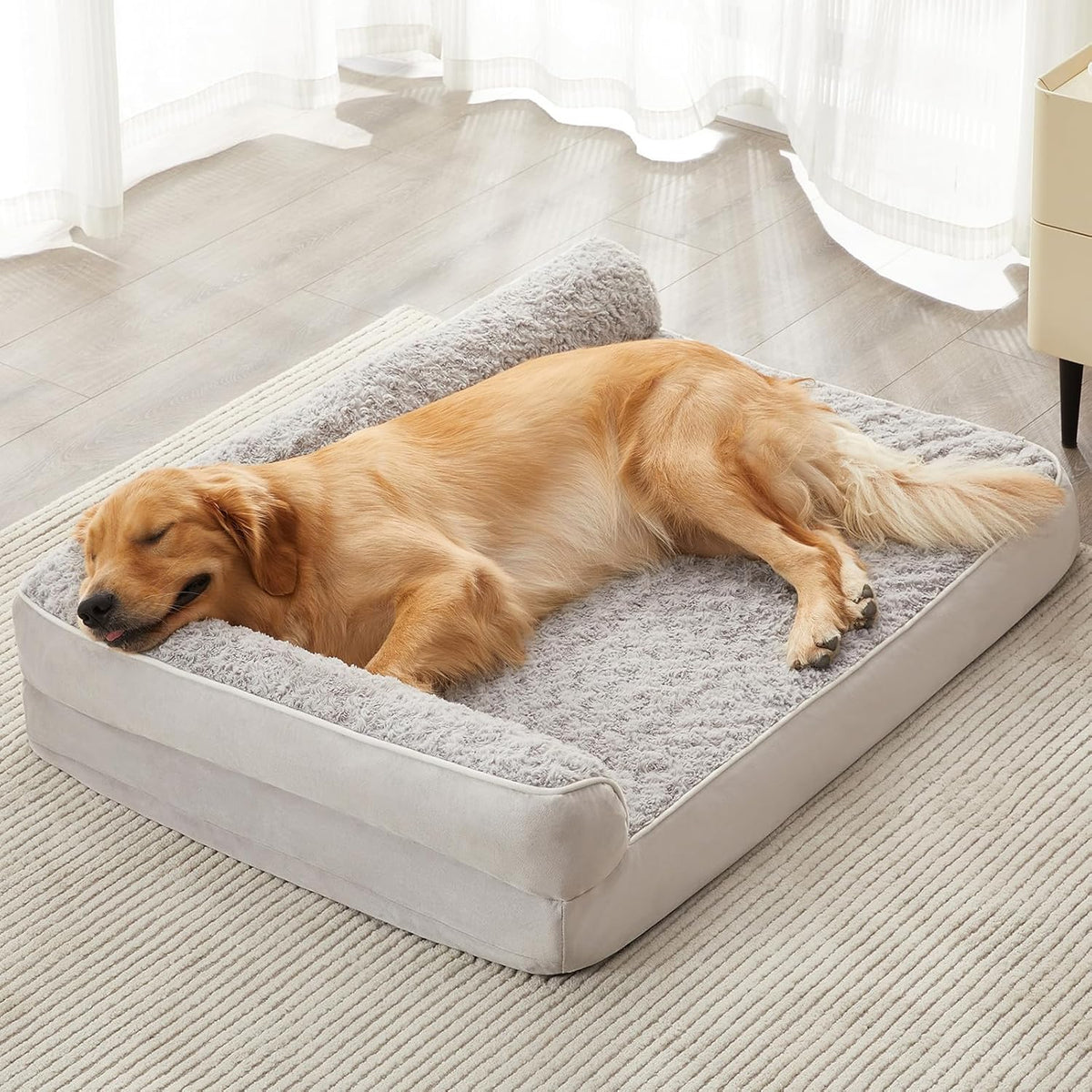 BFPETHOME Orthopedic Dog Beds for Large Dogs-Waterproof Sofa Dog Bed with Removable Washable Cover