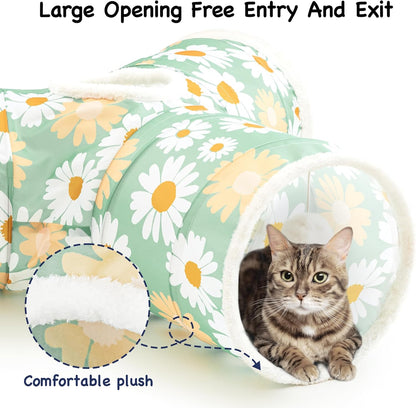 Tempcore Pet Cat Tunnel Tube Cat Toys 3 Way Collapsible, Cat Tunnels for Indoor Cats，Kitty Tunnel