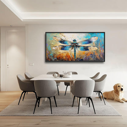 Quorin Dragonfly Large Wall Art Abstract Dragonfly Pictures Wall Decor Colorful Canvas Print