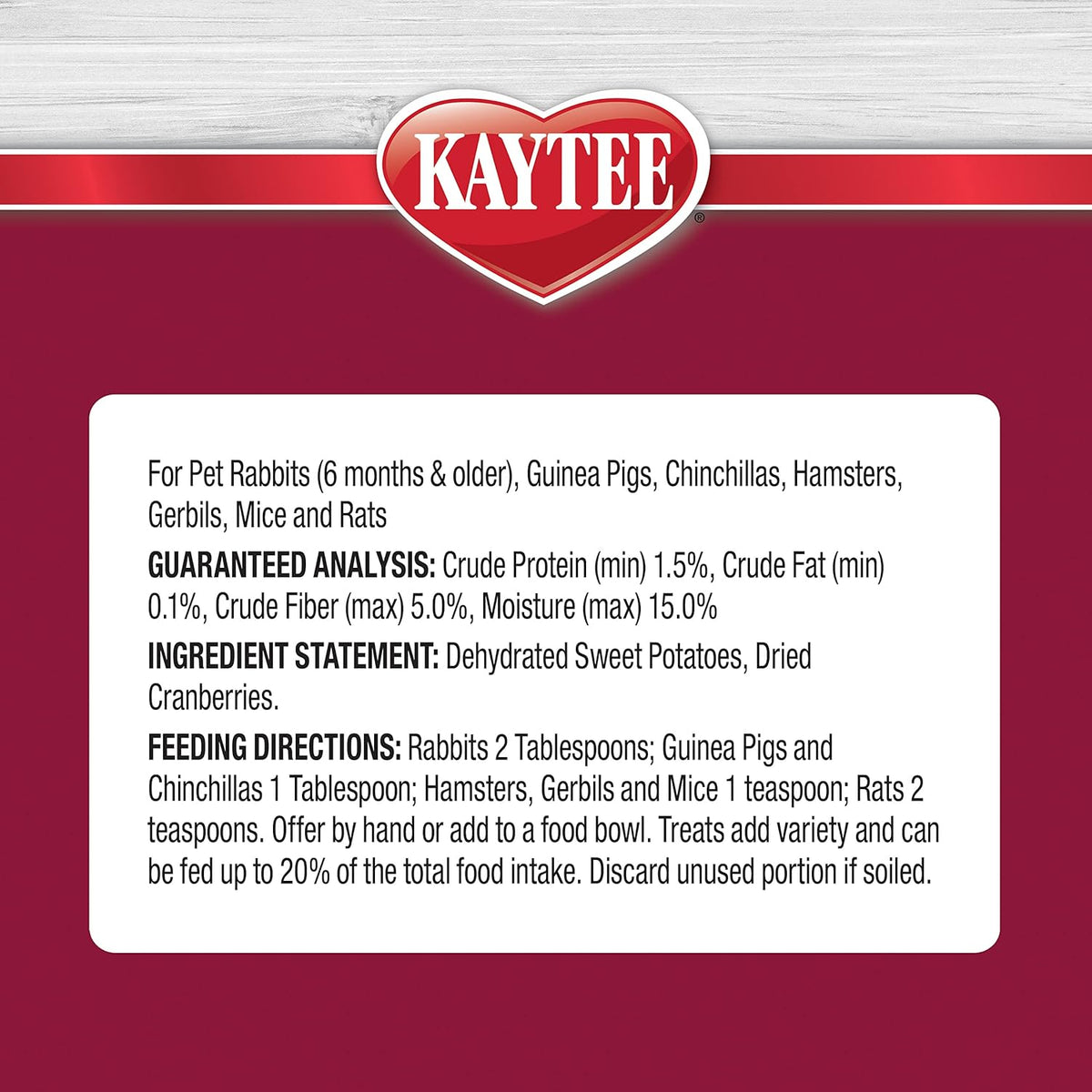 Kaytee Natural Snack with Superfoods For Pet Guinea Pigs, Rabbits, Hamsters, and Other Small