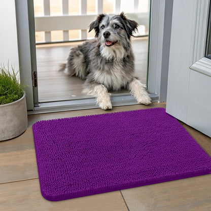 Smiry Dog Door Mat for Muddy Paws 24x16, Absorbs Moisture and Dirt Doormat, Non-Slip Washable Quick