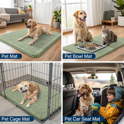 Smiry Dog Door Mat for Muddy Paws 47x24, Absorbs Moisture and Dirt Doormat, Non-Slip Washable Quick