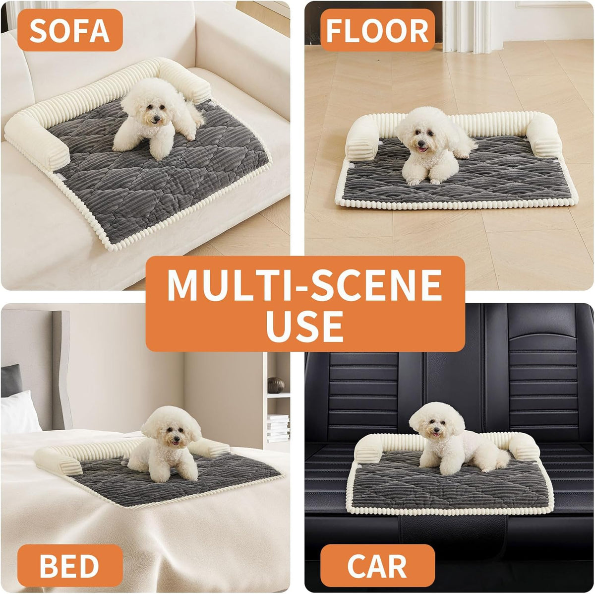 HAOMAIJIA Dog Couch Bed for Small Dogs, Non Slip Pet Couch Covers for Sofa Thick Soft Washable Dog