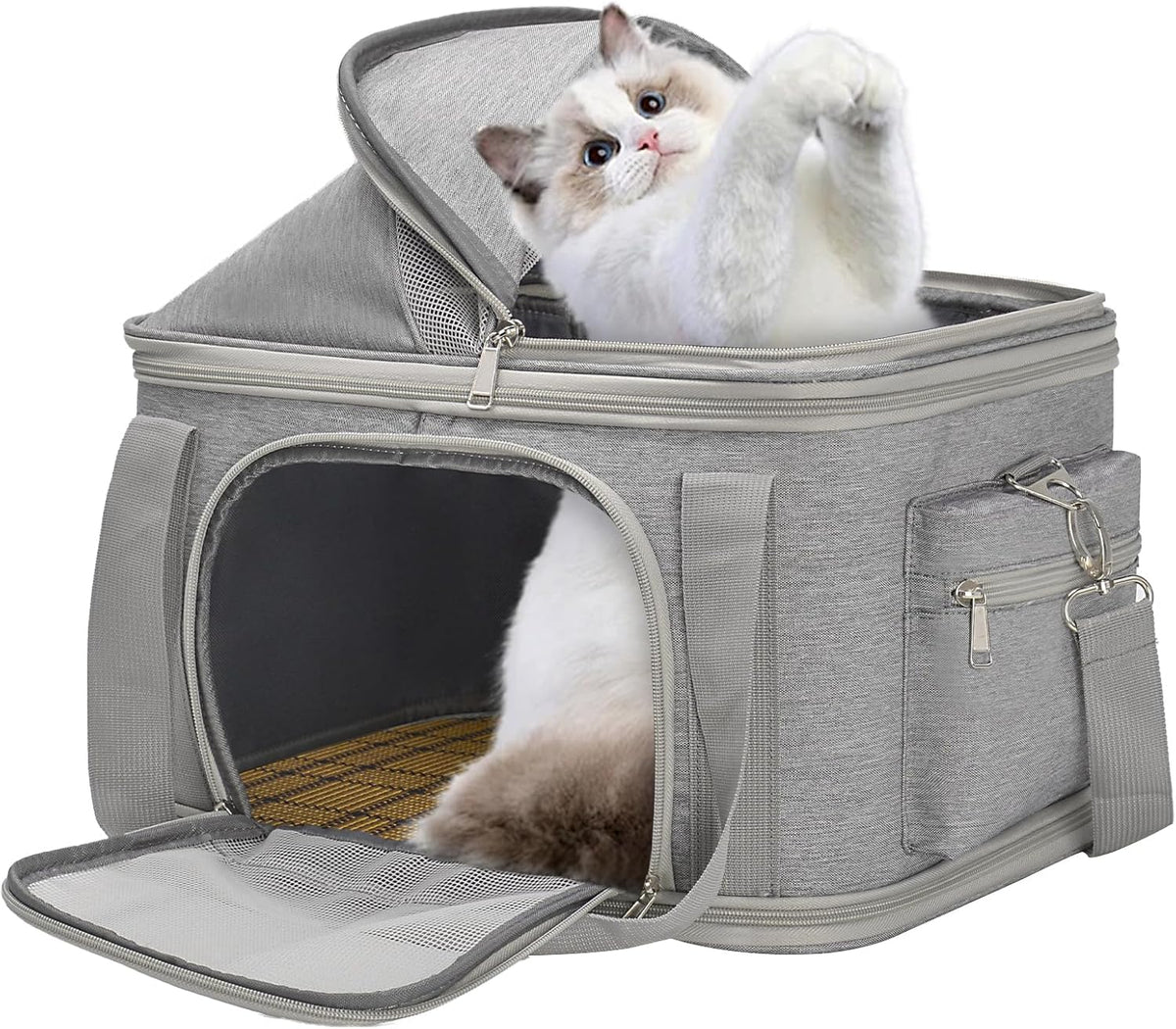 2-in-1 Stylish Dog Purse Carrier Soft-Sided Carriers Travel Tote Bag for Small Dogs Cats, Fashion