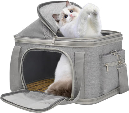 2-in-1 Stylish Dog Purse Carrier Soft-Sided Carriers Travel Tote Bag for Small Dogs Cats, Fashion