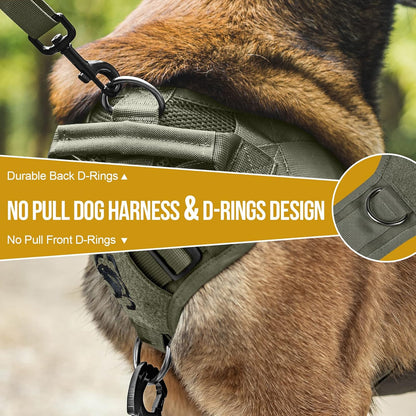 OneTigris Tactical Dog Harness for Small Dogs, No Pull Small Dog Vest Harness Breathable Military