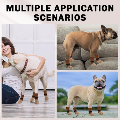 SCENEREAL Dog Socks to Prevent Licking Paws for Hardwood Floors Anti Slip, Dog Grippy Socks Shoes