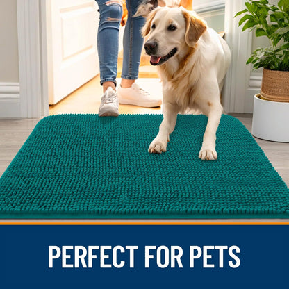 OLANLY Dog Door Mat for Muddy Paws 24x16, Absorbs Moisture and Dirt, Absorbent Non-Slip Washable