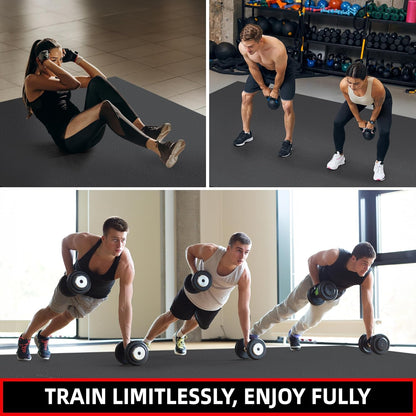 Extra Large Exercise Mat, 10'x6'/9'x6'/8'x6'/7'x5'/6'x4' (8mm/10mm) Thick Workout Mat for Home Gym