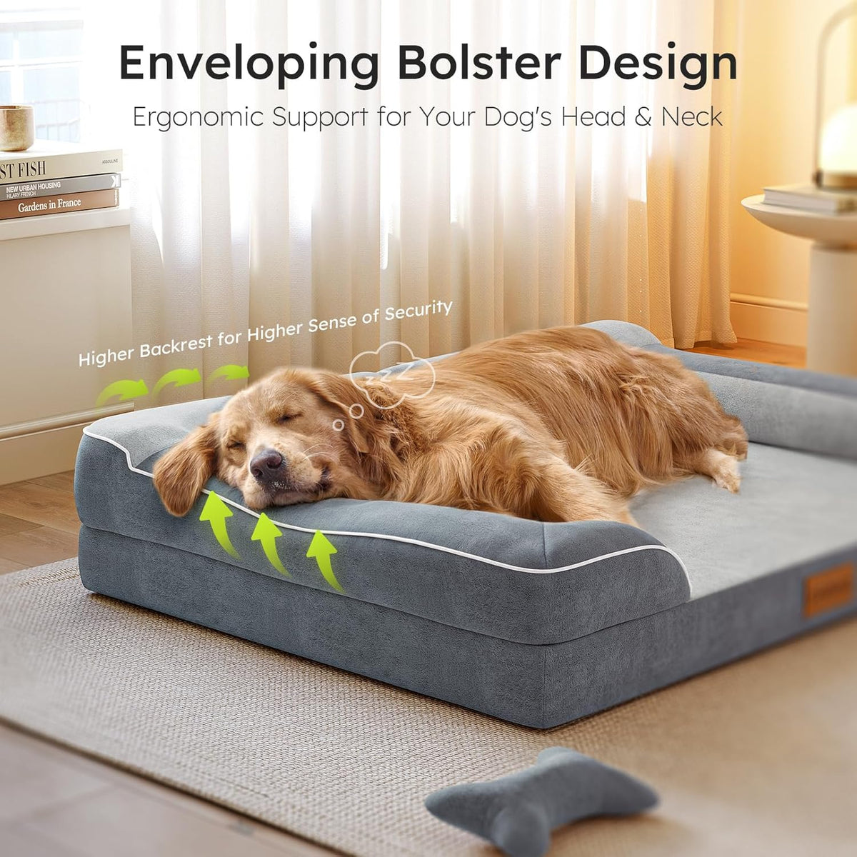 XXL Dog Bed for Extra Large Dogs, Giant Orthopedic Dog Beds with Cooling Gel Memory Foam