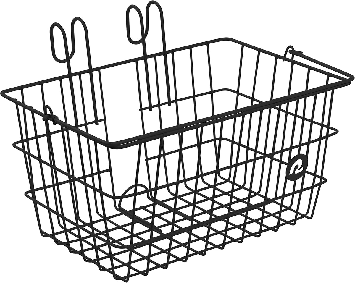 Retrospec Apollo-Lite Lift-Off Bike Basket - Detachable Steel Handlebar Basket with Carrying Handle