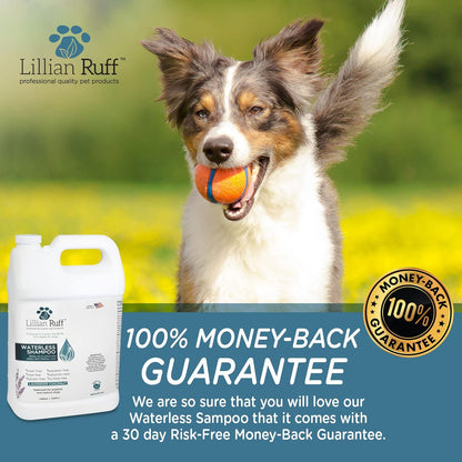 Lillian Ruff Waterless No-Rinse Dog Dry Shampoo Spray with Hydrating Essential Oils - pH-Balanced
