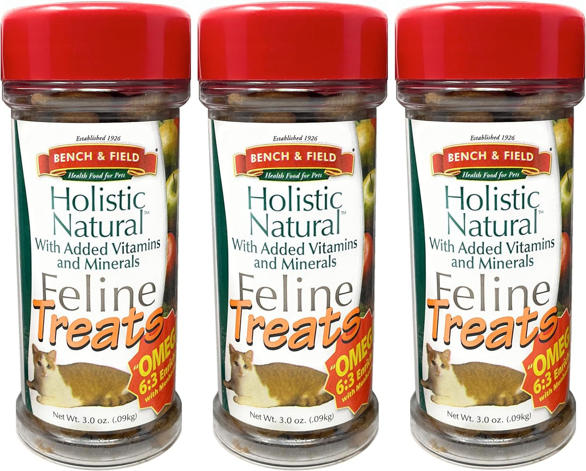 Bench & Field Holistic Natural Healthy Kitty Cat Treats | Crunchy Fish-Shaped Bites | Delicious